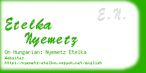etelka nyemetz business card